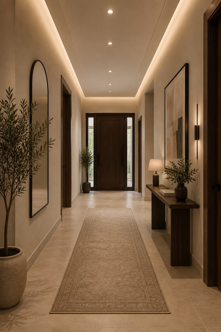 Material & light study — warm minimalist hallway