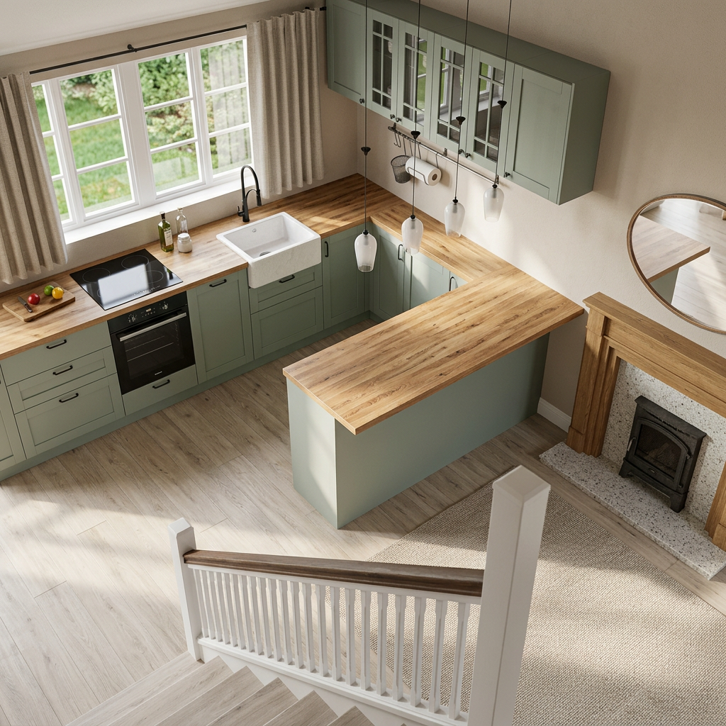 Scottish Cottage — 3D SketchUp dining room view