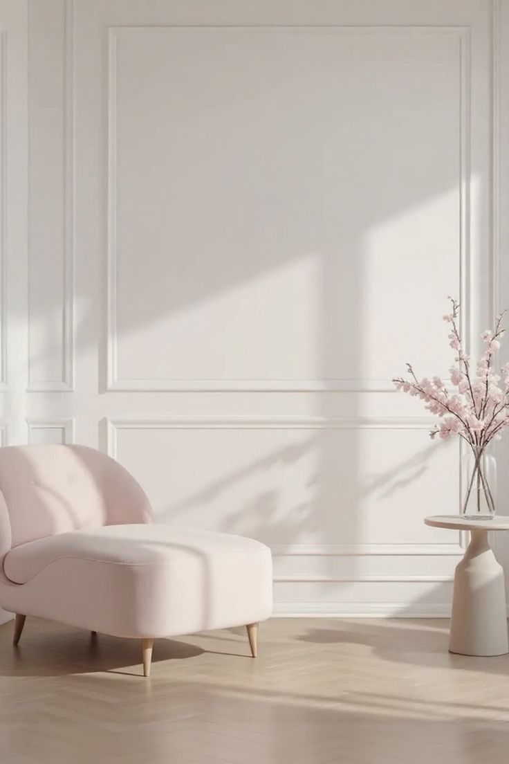 Boho-Chic Apartment — soft pink lounge