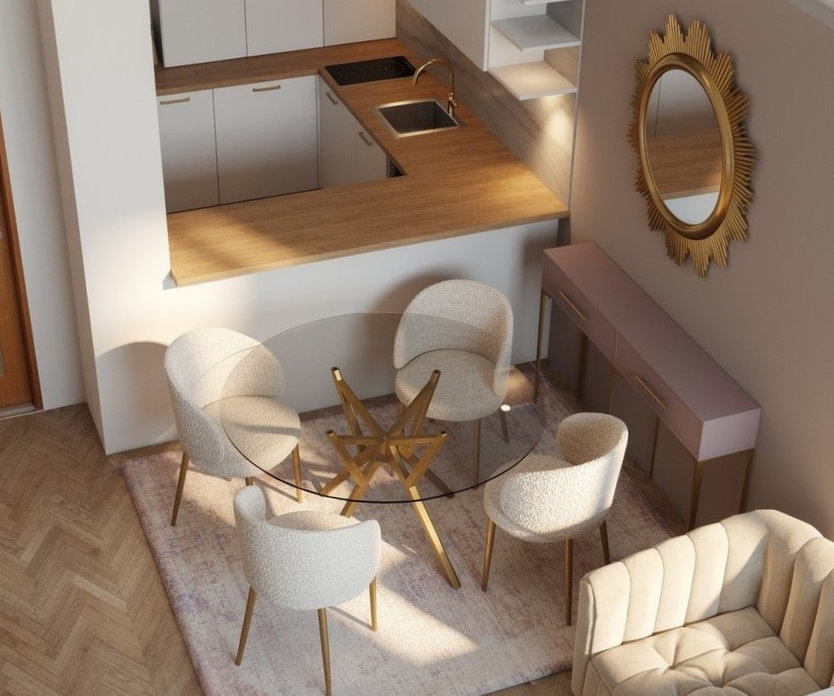 Boho-Chic Apartment — 3D SketchUp view